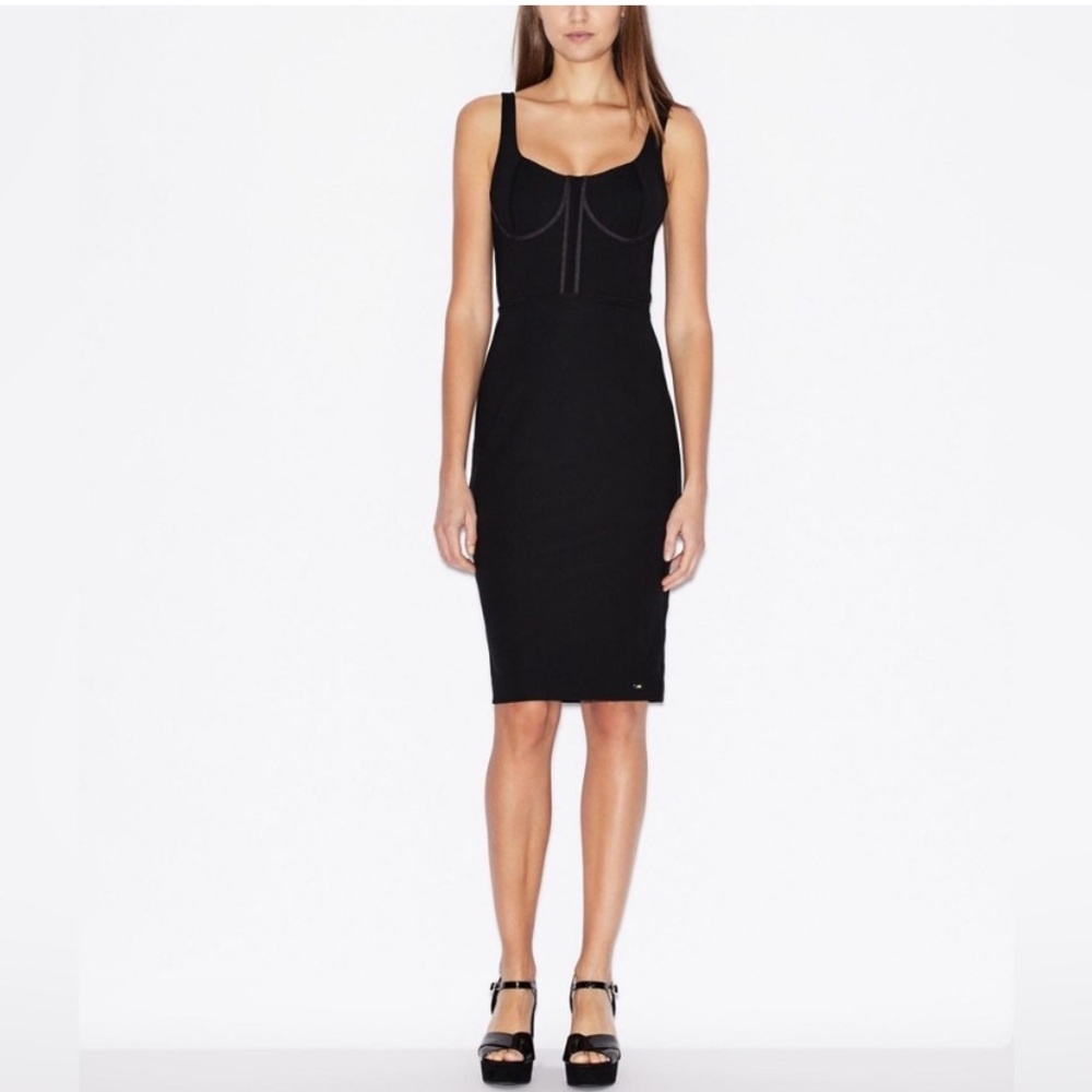 Armani Exchange Black Midi Dress